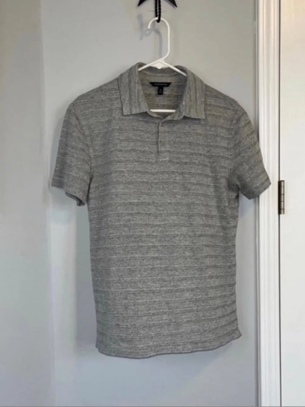 Banana Republic Gray Short-Sleeve Polo